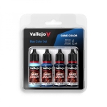 Vallejo 72376 - Farb-Set Blau, 4x 18 ml